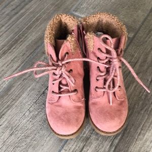 Toddler girls pink boots